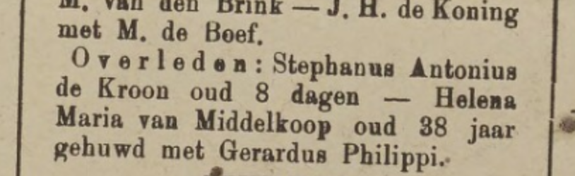 Overlijdensbericht Culemborgse Courant 13-10-1923